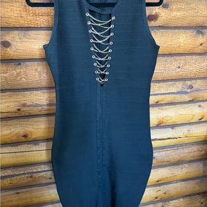 Fitted little black dress